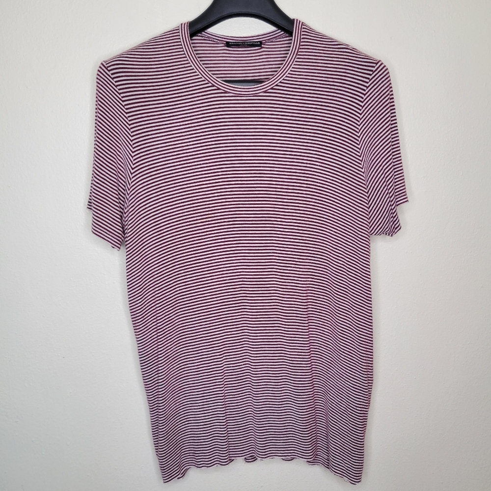 Brandy Melville Red White Striped Long T-shirt Dress, Size OS